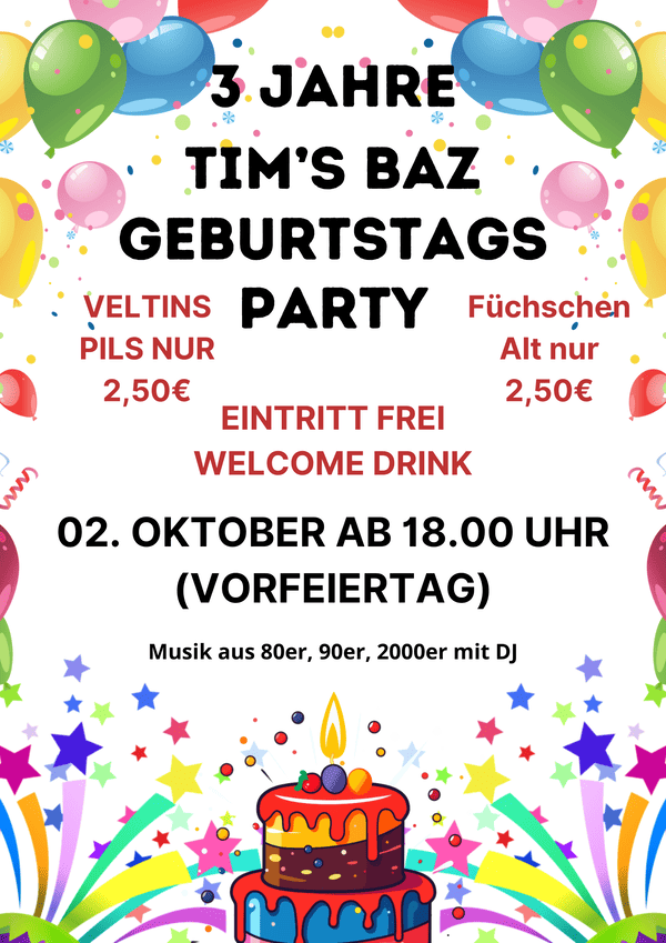 Tim's BaZ 3. Geburtstag